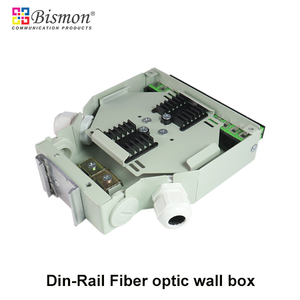 DIN-Rail 12 Core Wall Box fiber optic cable+SC/APC Adapter Simplex